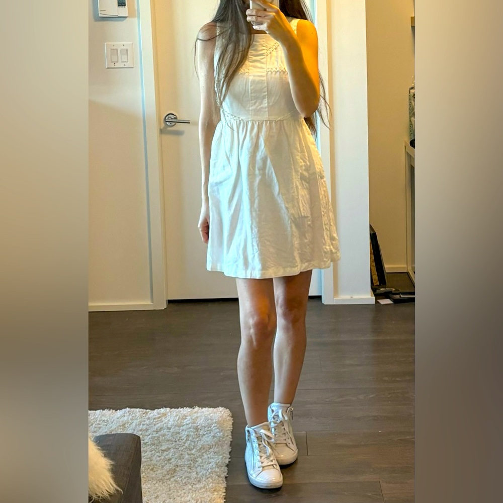 Linen blend aline dress